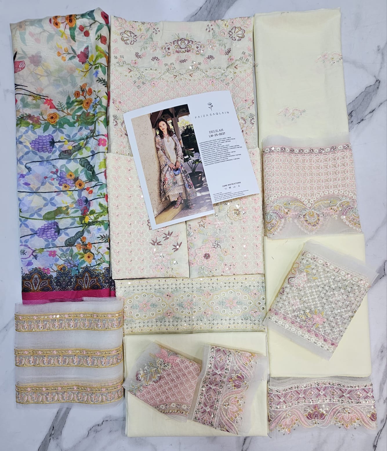 Faiza saqlain Luxury Lawn 2025 Hit Code