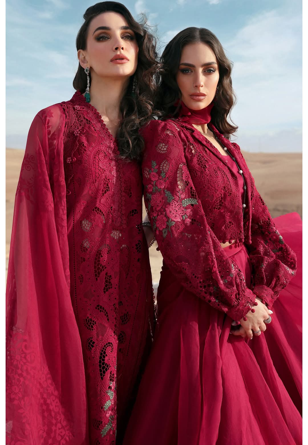 MariaB Luxury Lawn 2025 Hit Code 4A Maronish Red