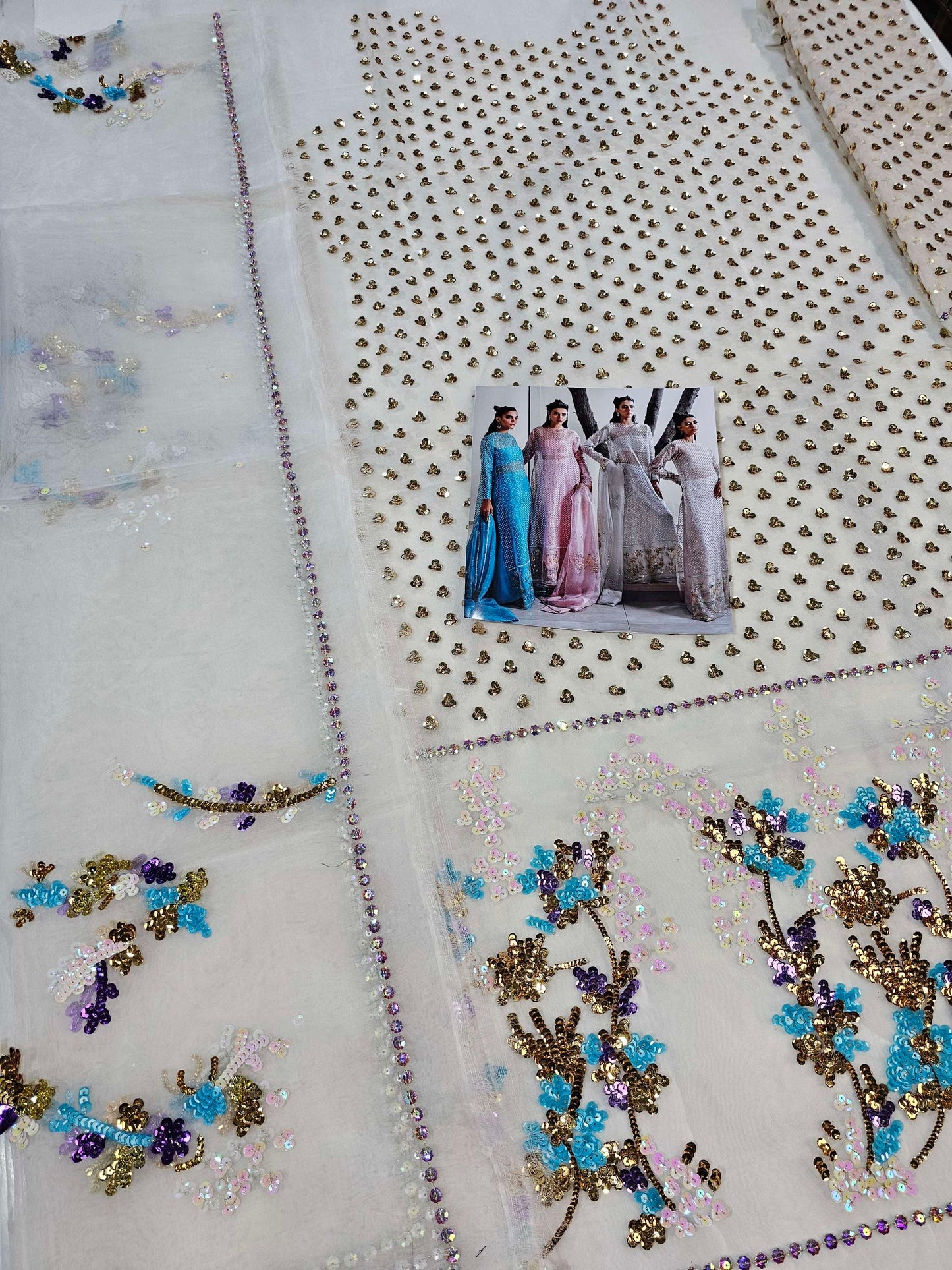 Muse Luxe Bridal Party Wear Ada Work 2024 ( Pearl White Colour)
