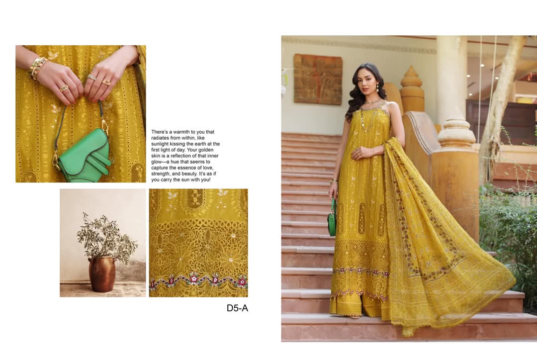 Noor By Sadia Luxury Lawn Laser Chikenkari 2025 Collection