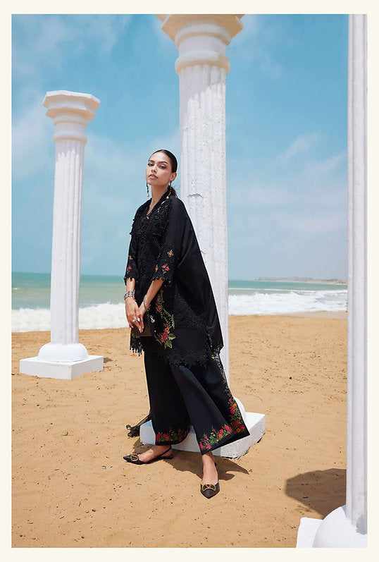 Mariab Eid ul azha Luxury Lawn Collection 2025 Hit Code D1 Black