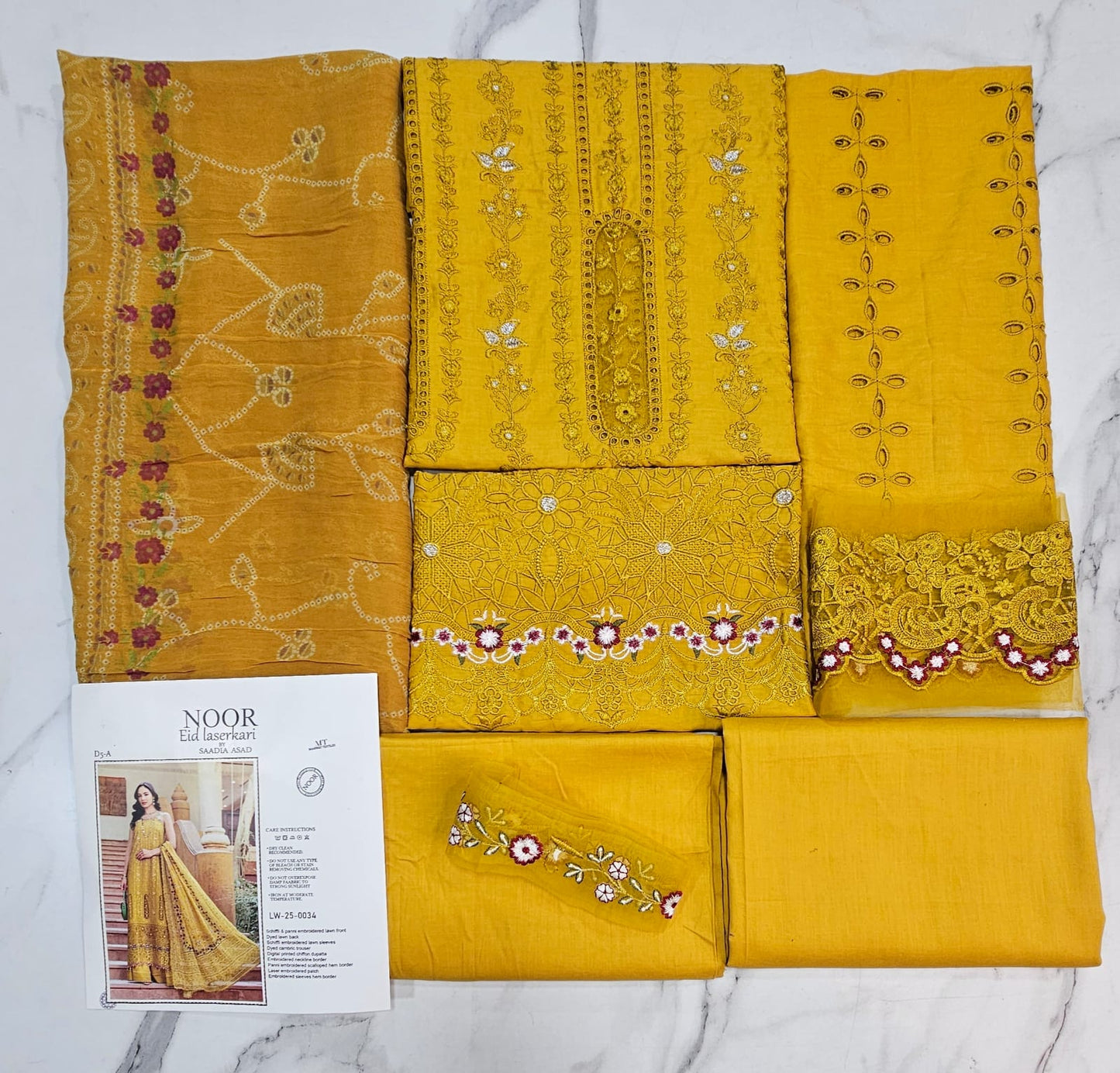 Noor By Sadia Luxury Lawn Laser Chikenkari 2025 Collection