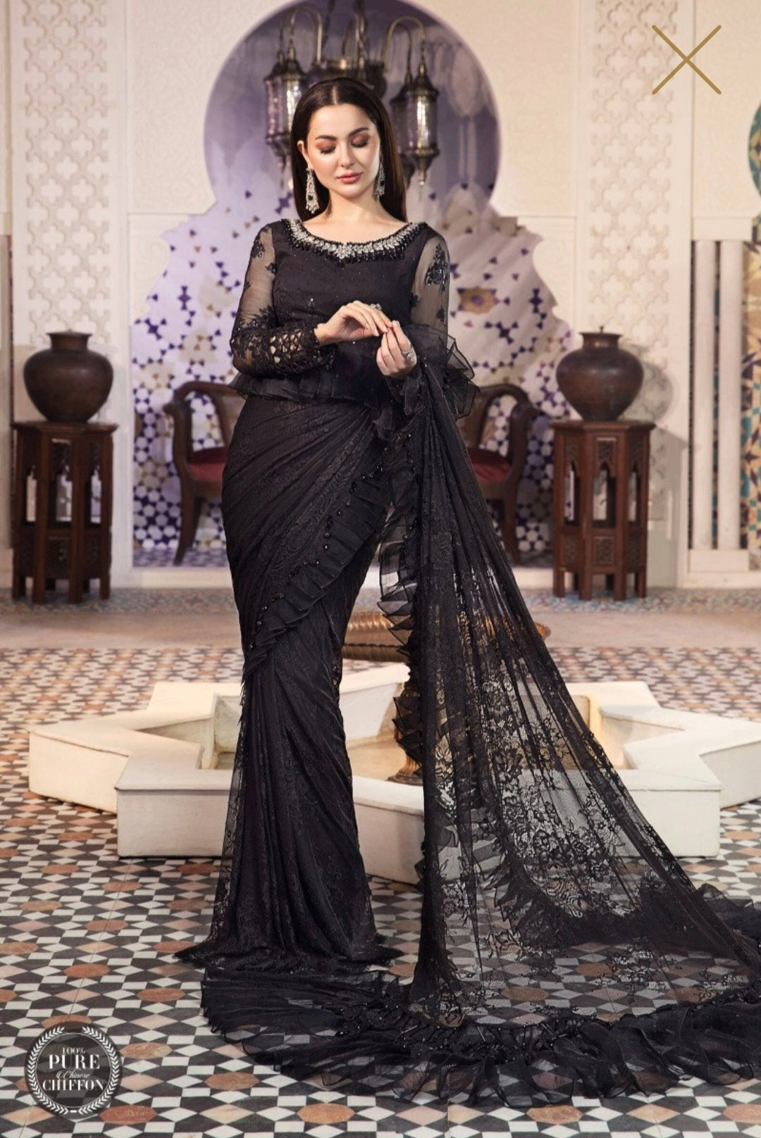 Mariab Luxury Chiffon Saree Hit Code