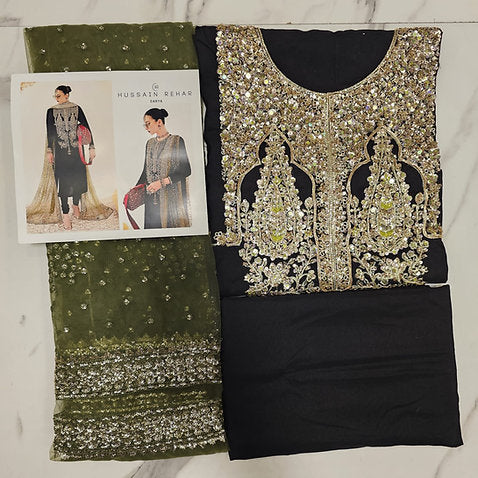Hussain Rehar party Wear 2025 Hit Code Darya Black Gold