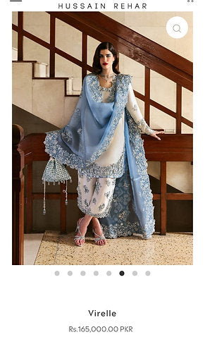 Hussain Rehar party Wear 2025 Hit Code Virelle