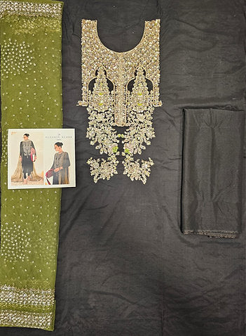 Hussain Rehar party Wear 2025 Hit Code Darya Black Gold