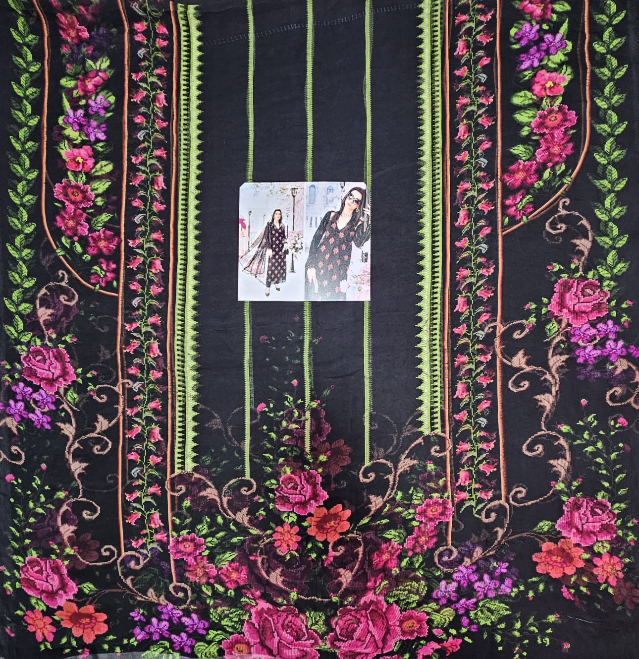 Mariab Mprints Luxury Lawn 2025 Eid Ul Azha Hit Code 1B