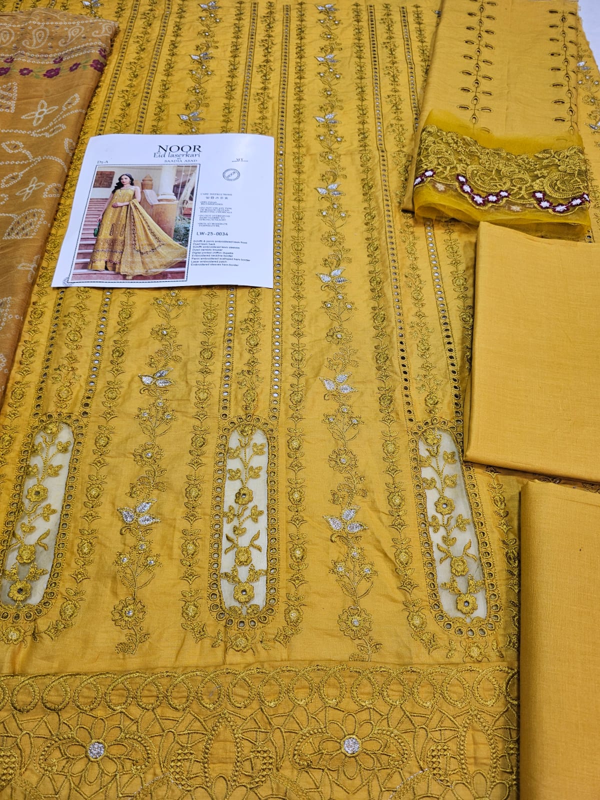 Noor By Sadia Luxury Lawn Laser Chikenkari 2025 Collection