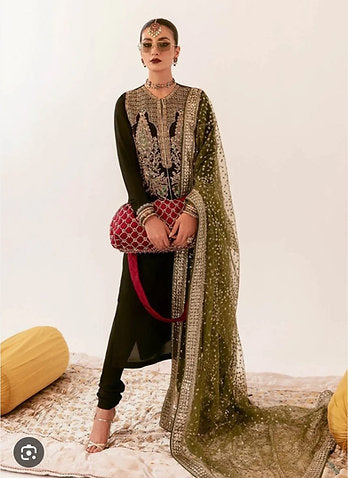 Hussain Rehar party Wear 2025 Hit Code Darya Black Gold