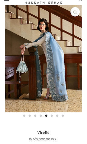 Hussain Rehar party Wear 2025 Hit Code Virelle