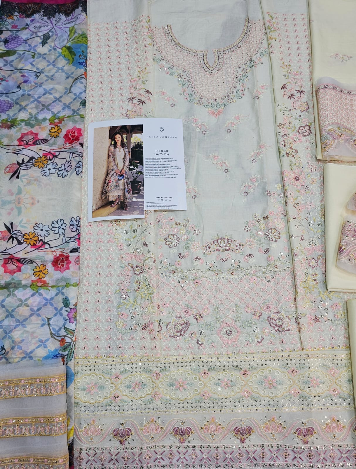 Faiza saqlain Luxury Lawn 2025 Hit Code