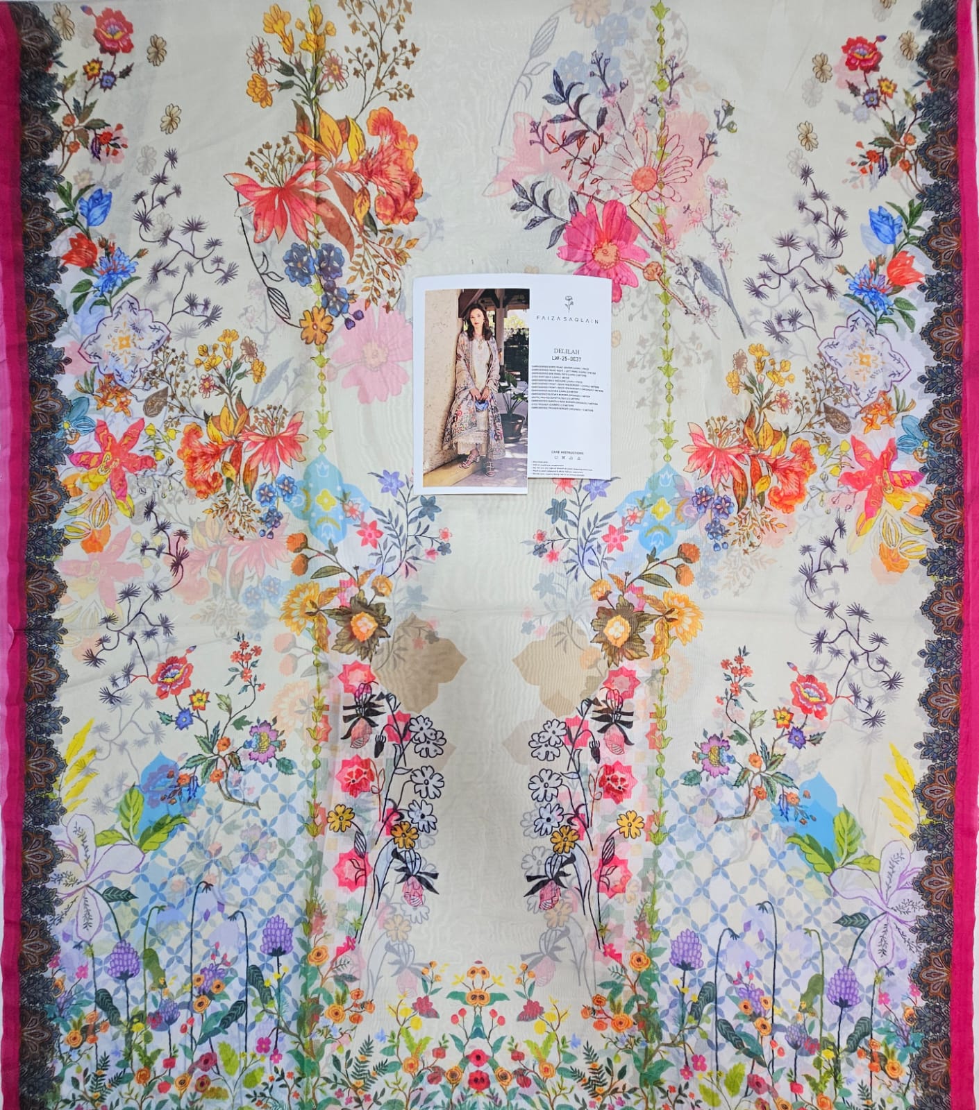 Faiza saqlain Luxury Lawn 2025 Hit Code