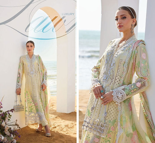 Mariab Luxury Lawn 2025 Eid ul Azha Hit Code D4