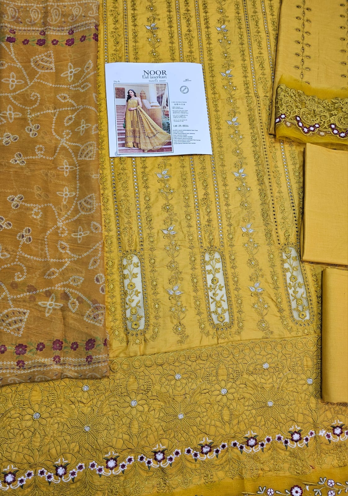 Noor By Sadia Luxury Lawn Laser Chikenkari 2025 Collection