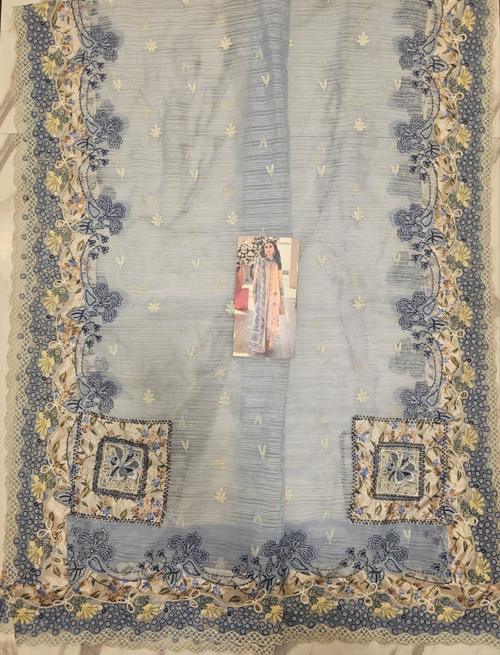 Qalamkar Luxury Lawn 2025 Hit Code 06 Mustard