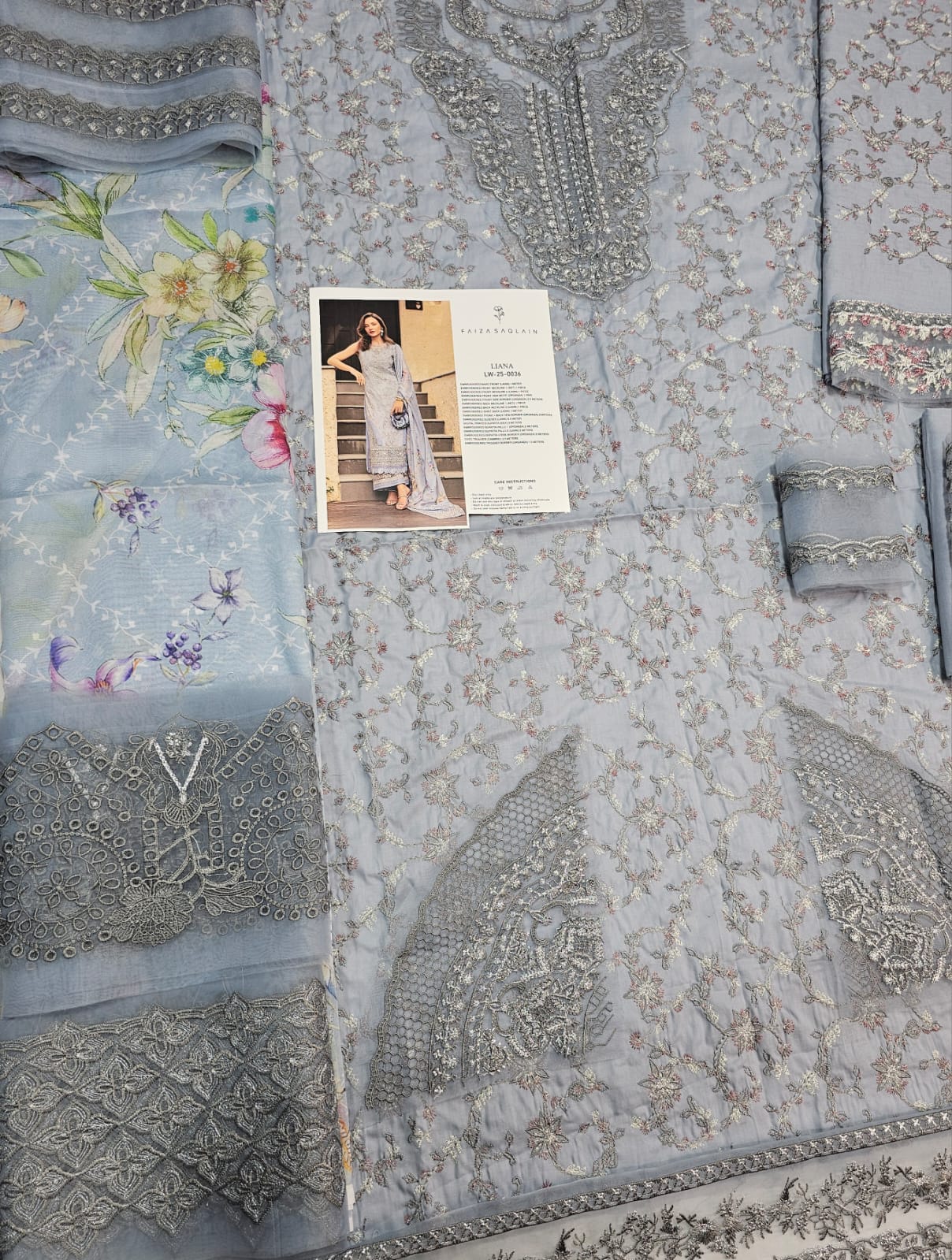 Faiza saqlain Luxury Lawn 2025 Hit Code