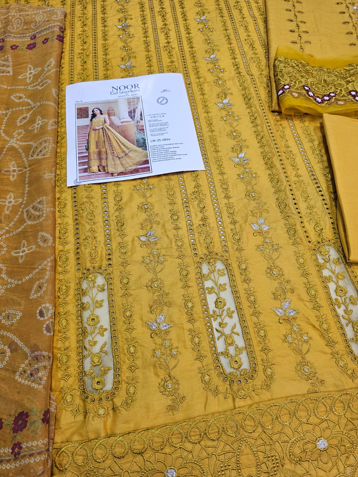 Noor By Sadia Luxury Lawn Laser Chikenkari 2025 Collection