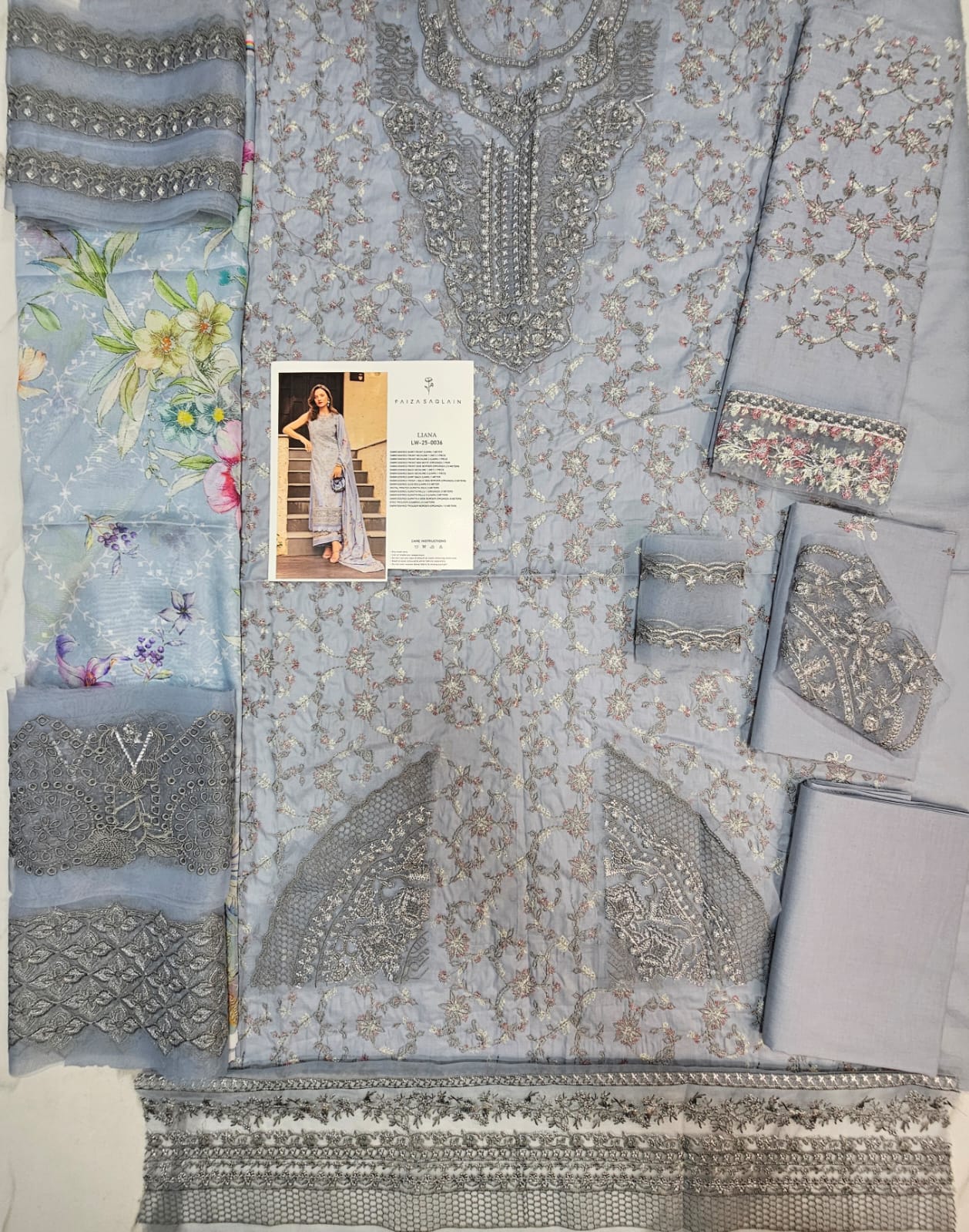 Faiza saqlain Luxury Lawn 2025 Hit Code
