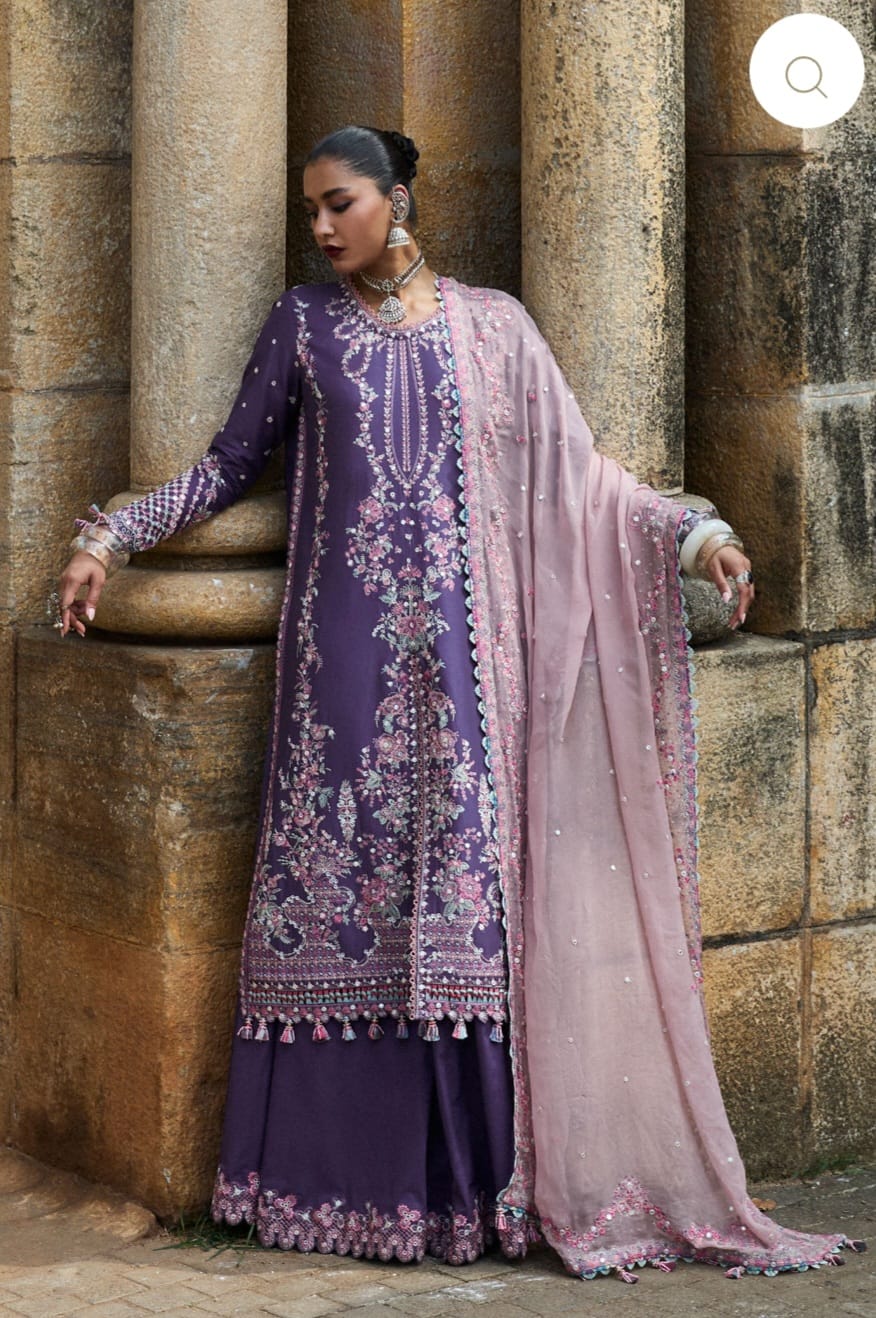 Hussain Rehar Luxury Lawn 2025 Hit Code Iris
