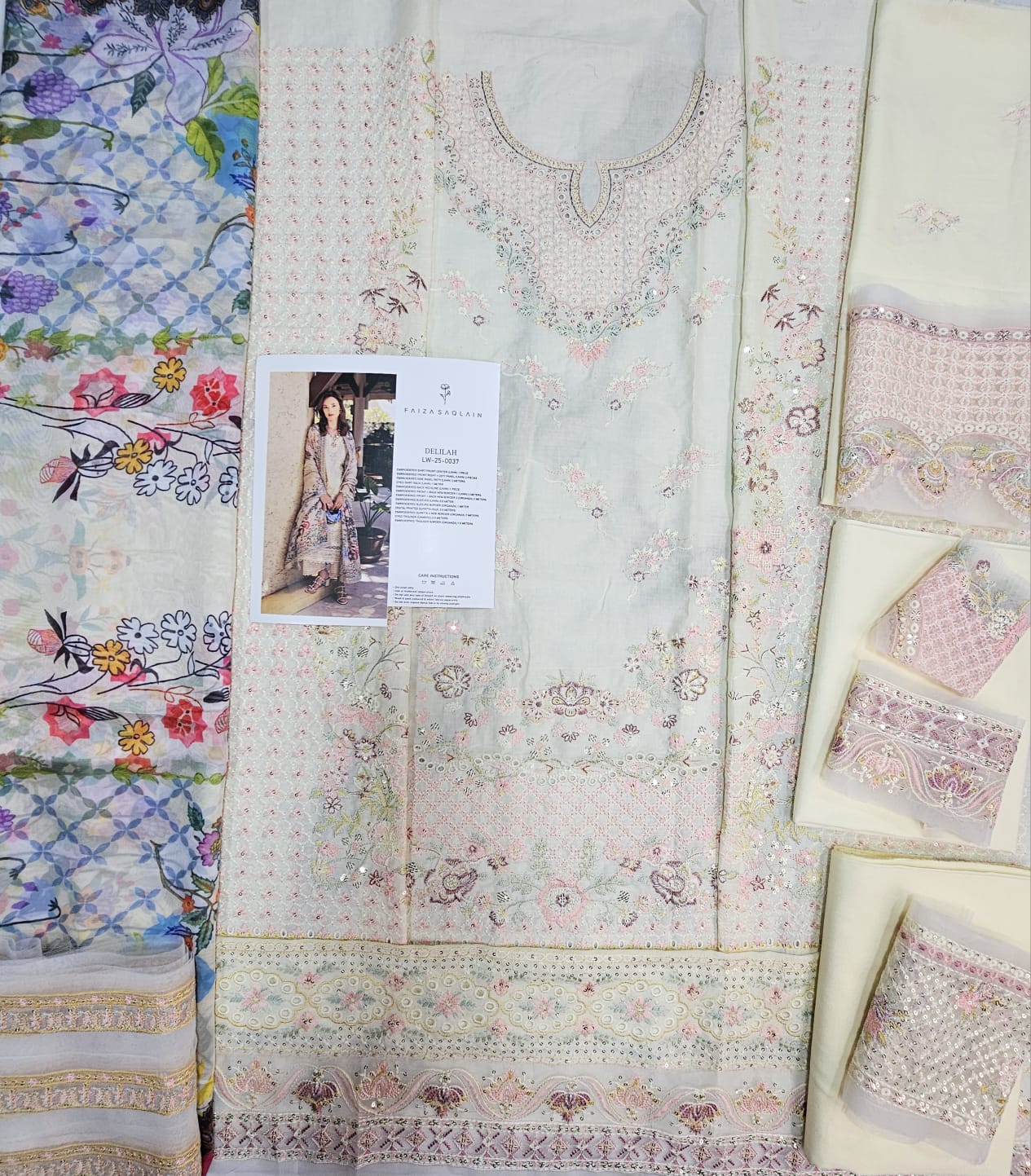 Faiza saqlain Luxury Lawn 2025 Hit Code