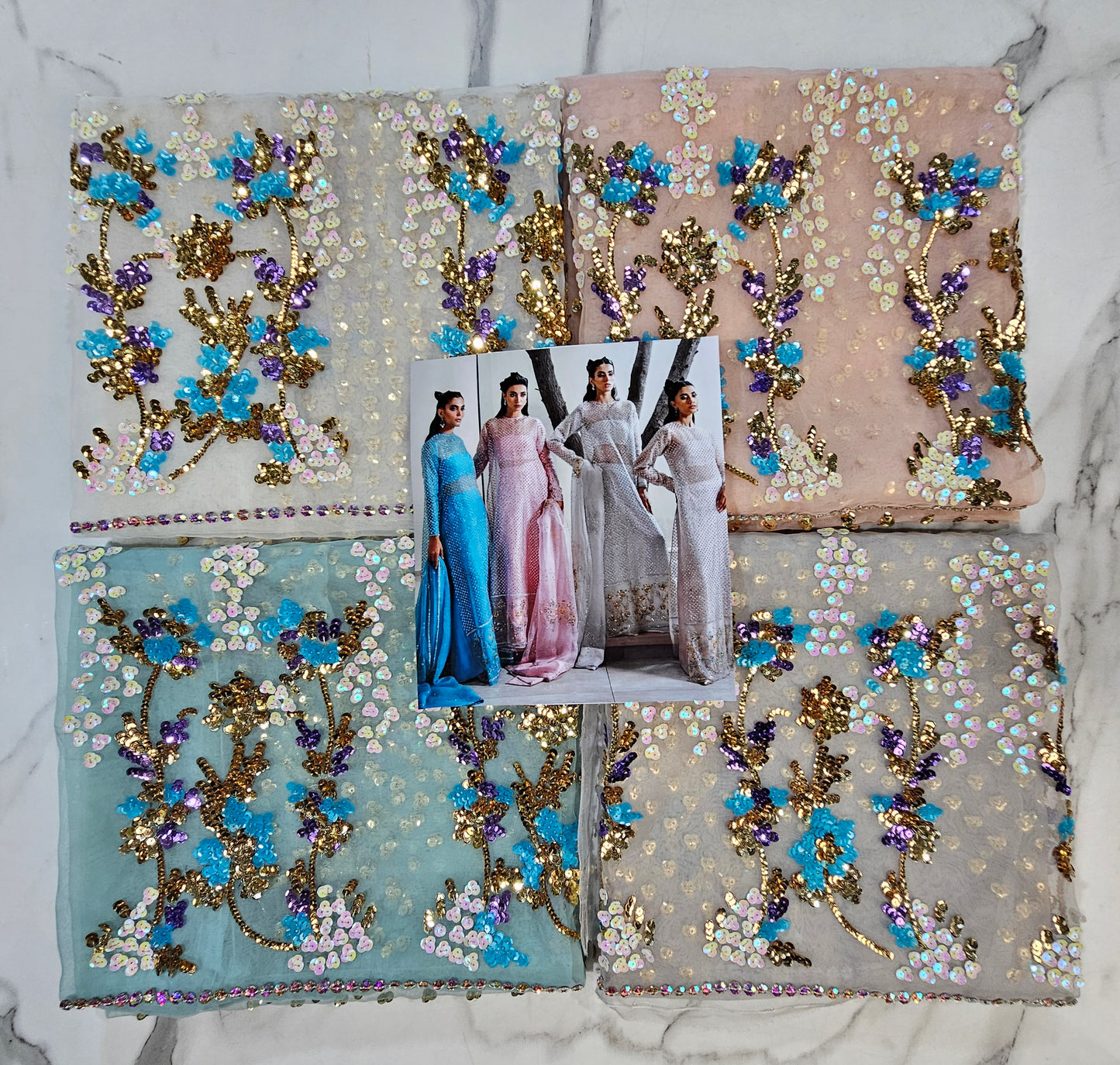 Muse Luxe Bridal Ada Work Party Wear 2024 ( Sky Aqua Colour)