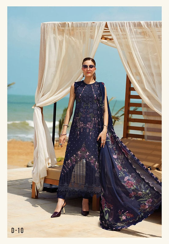 Mariab Eid ul azha Luxury Lawn Collection 2025 Hit Code D10