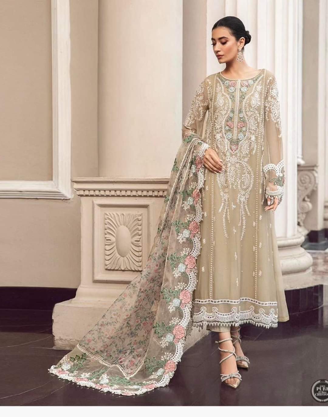 Mariab Luxury Silk Chiffon Collection 2023 Bd-01 Hit Code