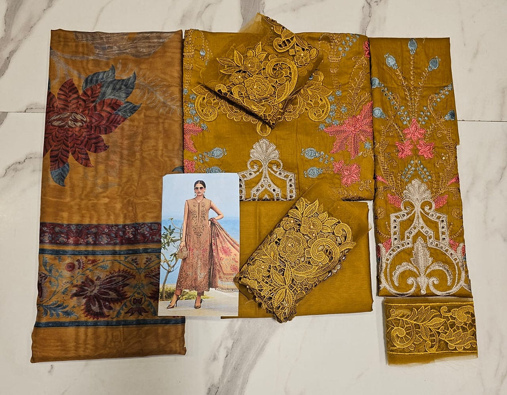 Mariab Eid ul azha Luxury Lawn Collection 2025 Hit Code D6