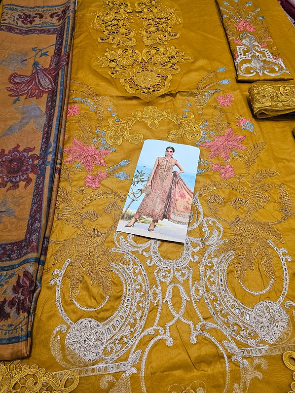 Mariab Eid ul azha Luxury Lawn Collection 2025 Hit Code D6
