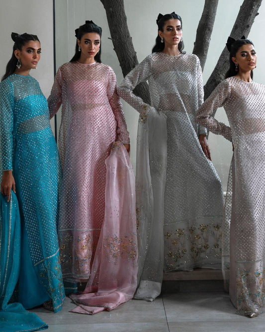 Muse Luxe Bridal Party Wear Ada Work 2024 ( Pearl White Colour)