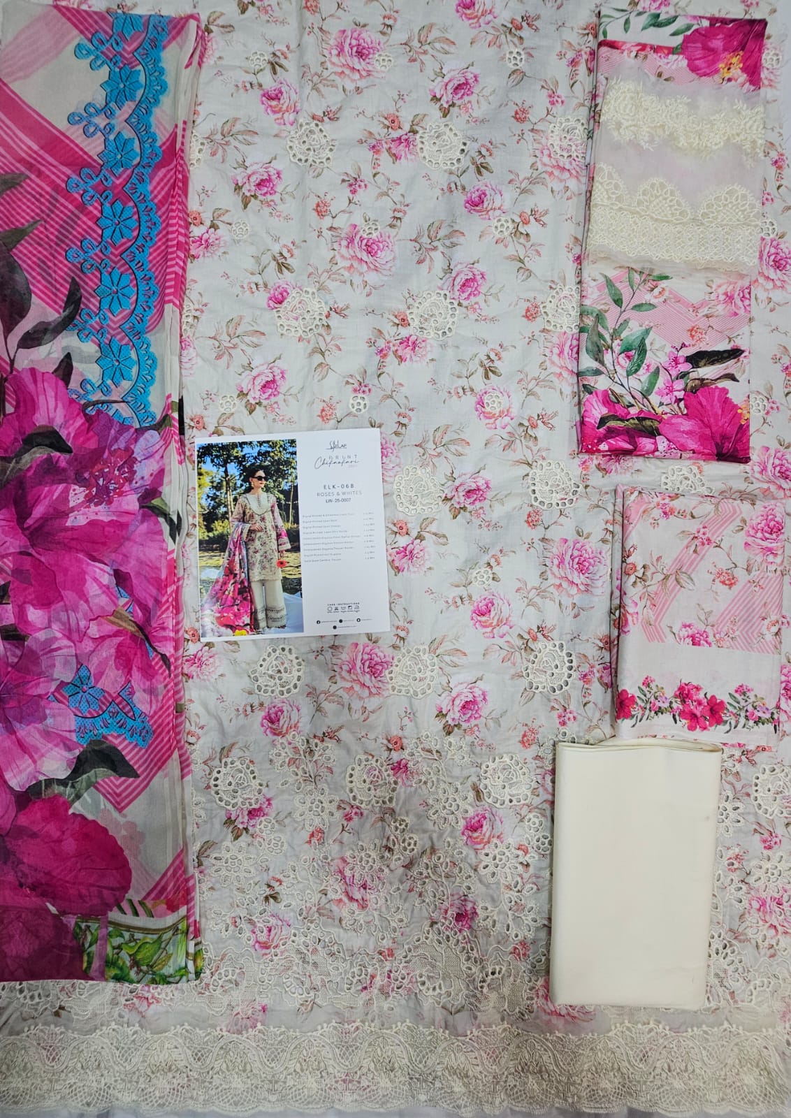 Elaf Print Chikenkari Luxury Lawn 2025