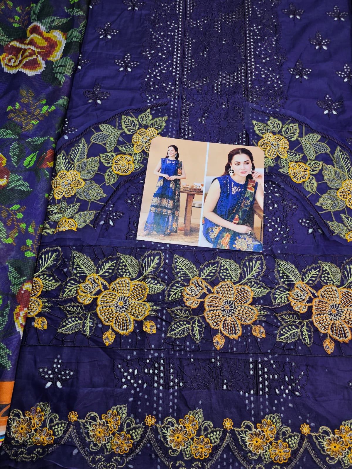 Saira Rizwan Luxury Lawn 2025 Hit Code 1A purple