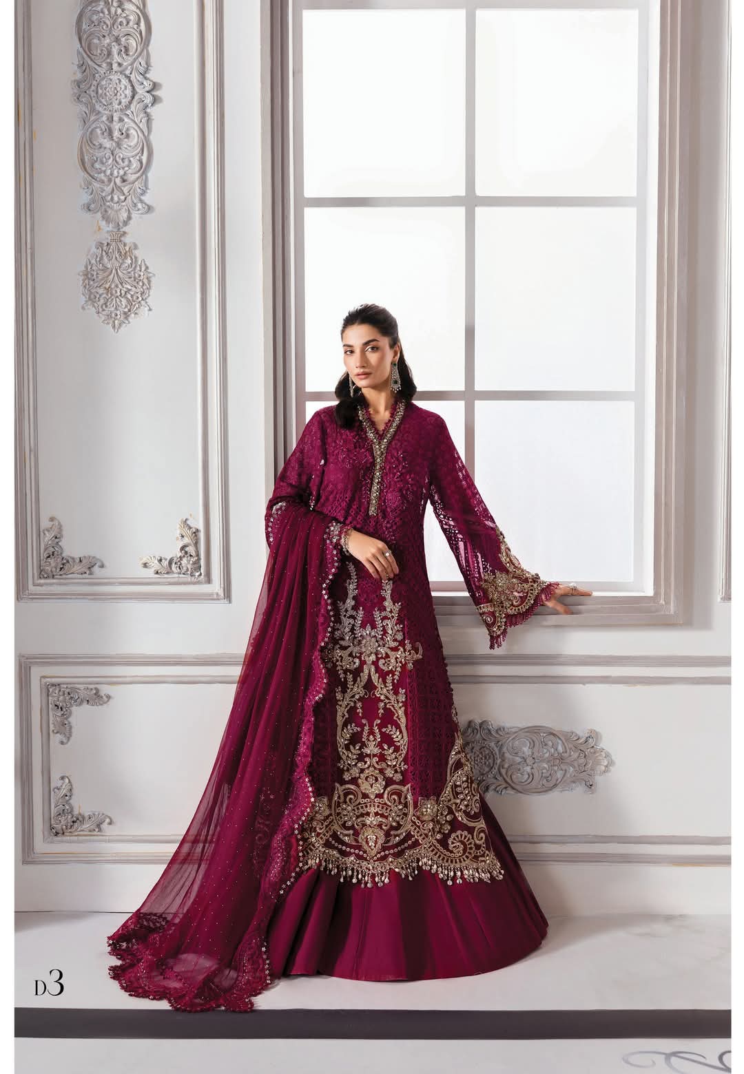 Mariab Luxury Chiffon Collection 2025 Hit Code D3