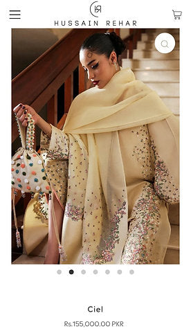 Hussain Rehar party Wear 2025 Hit Code Ciel