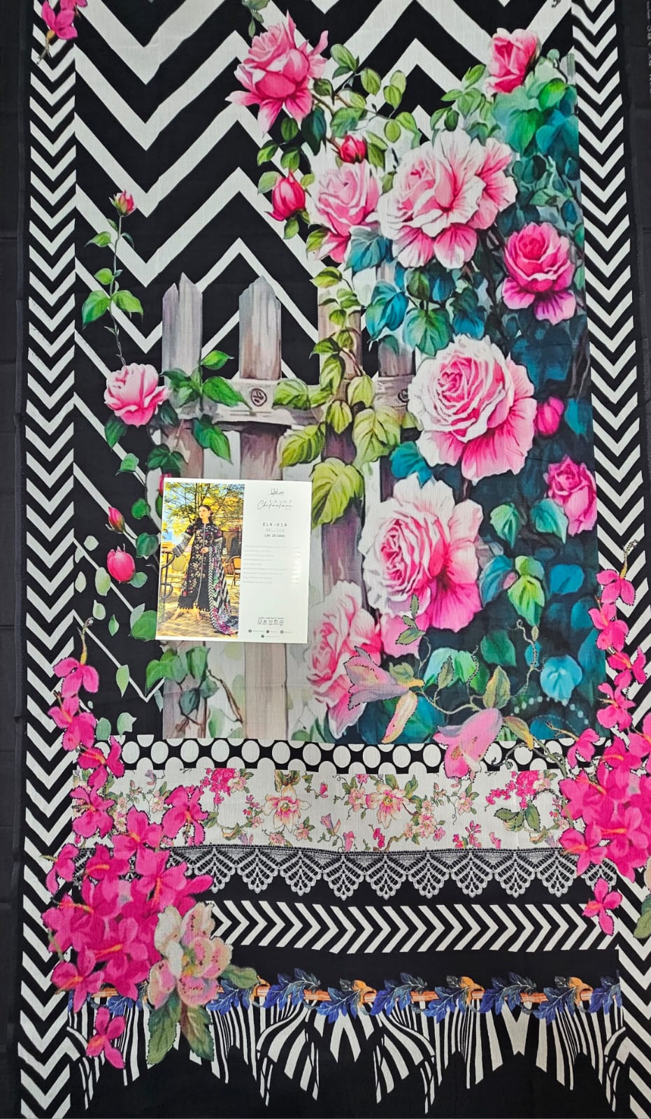 Elaf Print Chikenkari Luxury Lawn 2025