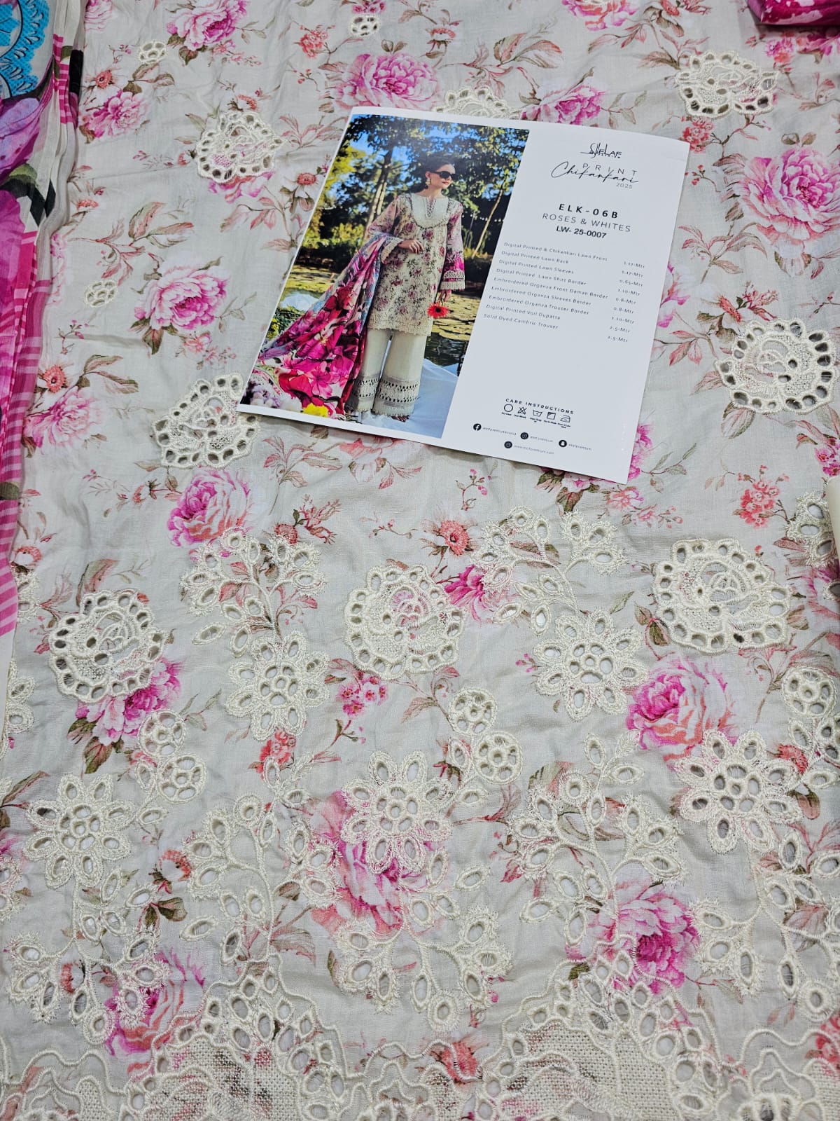 Elaf Print Chikenkari Luxury Lawn 2025
