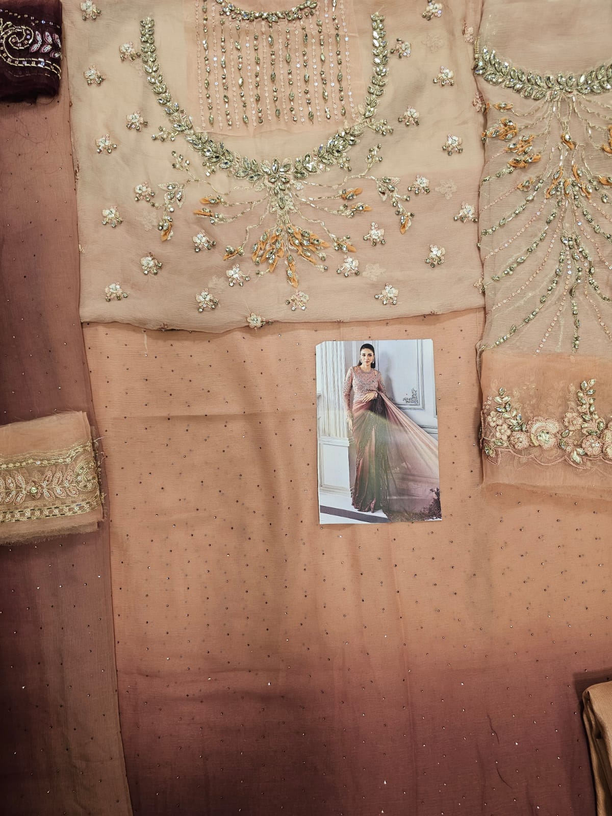 Mariab Luxury Chiffon Collection 2025 Hit Code Chiffon Saree D1