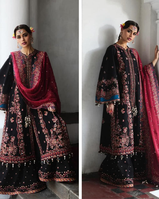 Hussain Rehar Luxury Lawn 2025 Hit Code Bliz