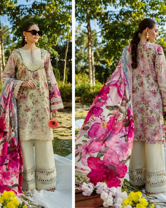 Elaf Print Chikenkari Luxury Lawn 2025