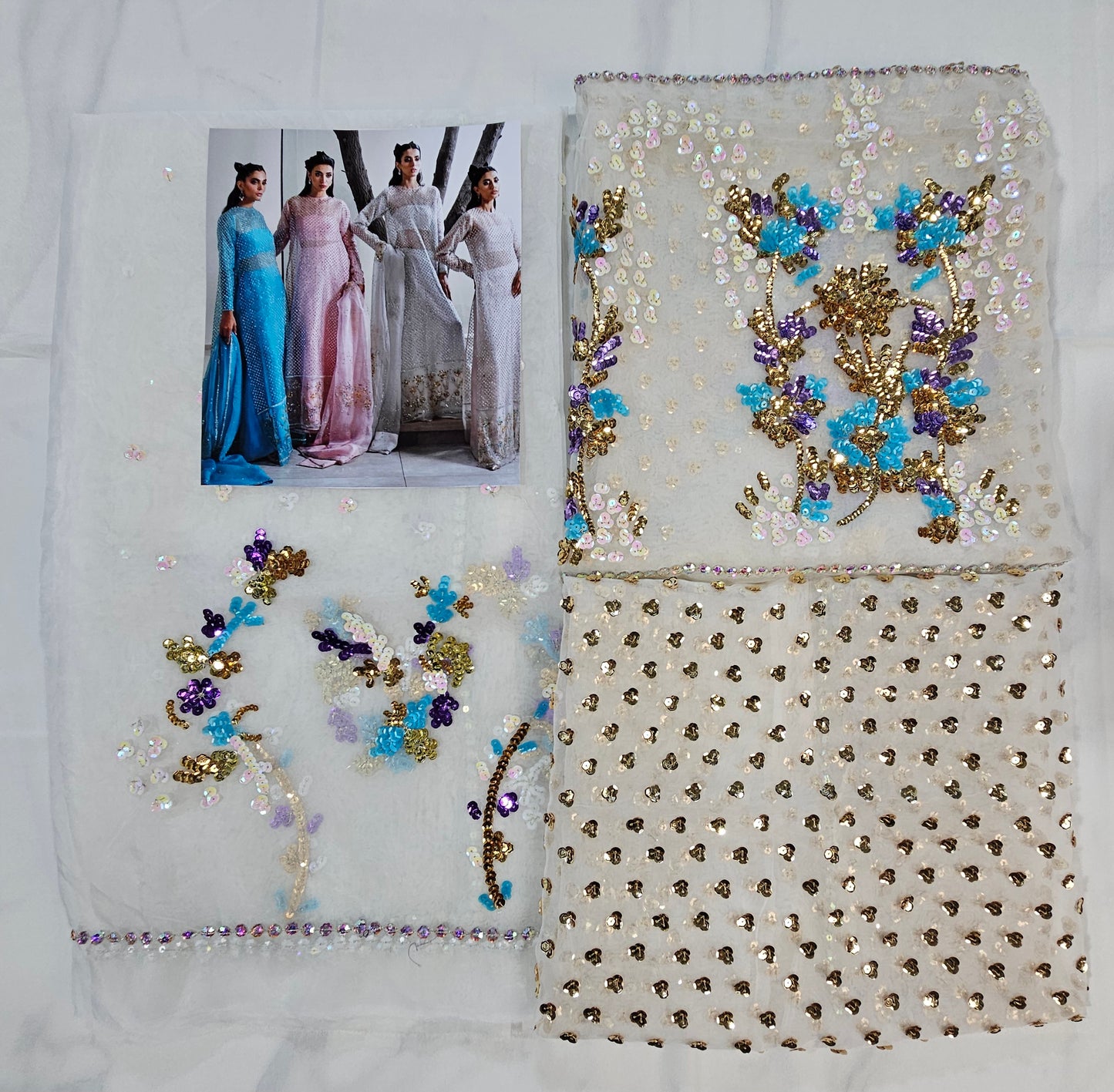 Muse Luxe Bridal Party Wear Ada Work 2024 ( Pearl White Colour)