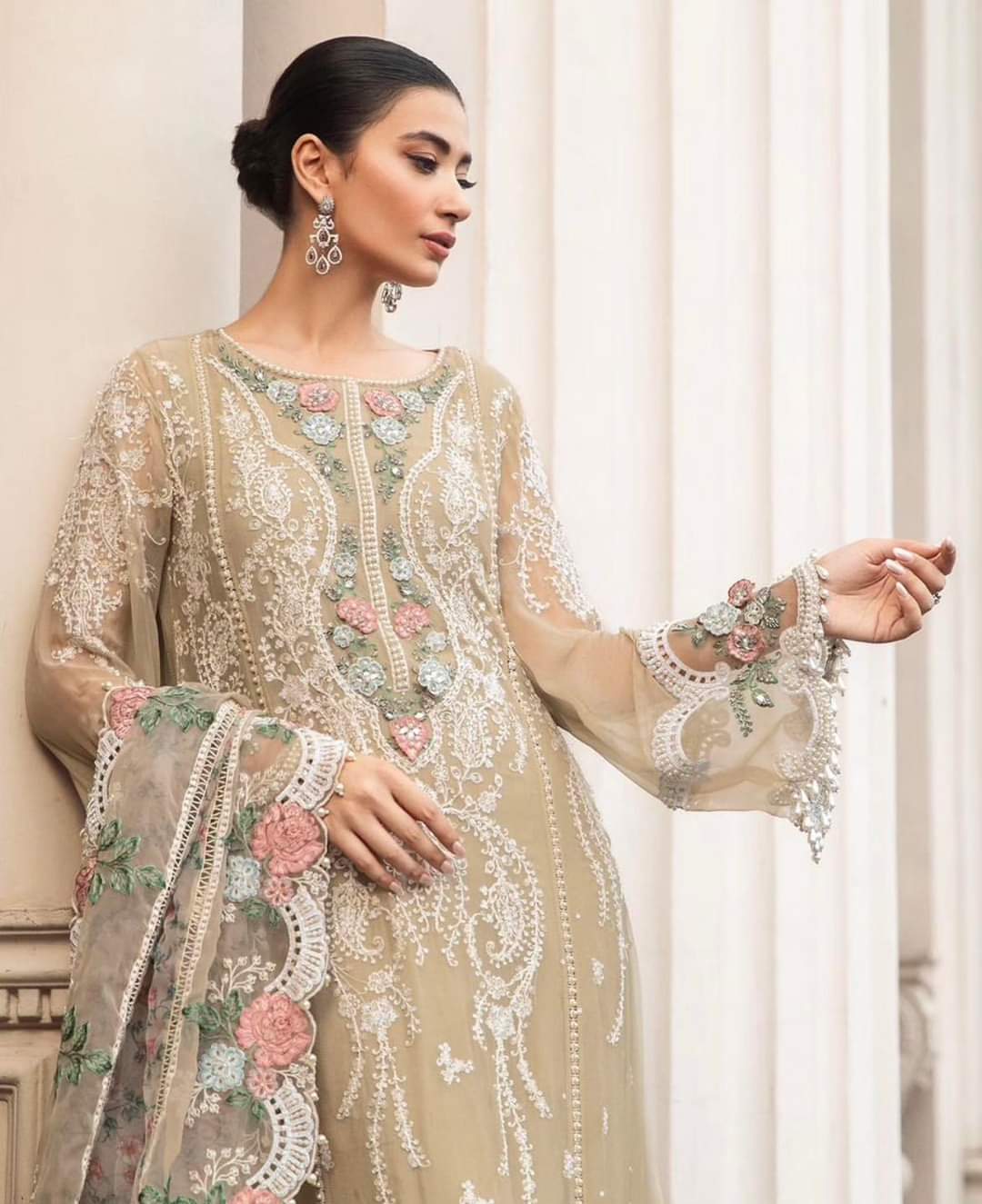 Mariab Luxury Silk Chiffon Collection 2023 Bd-01 Hit Code