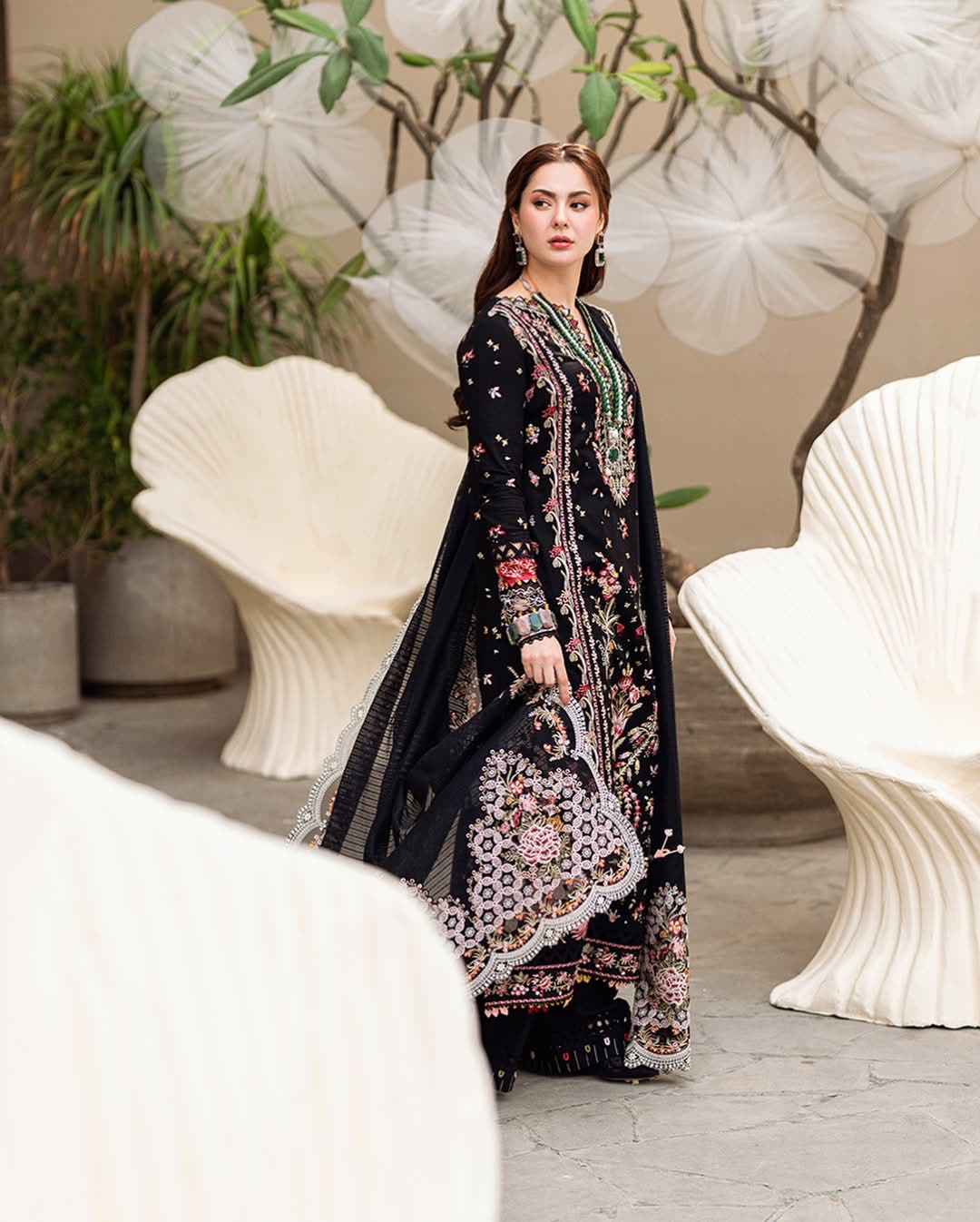 Qalamqar Luxury lawn 2025 Hit Code Hannah