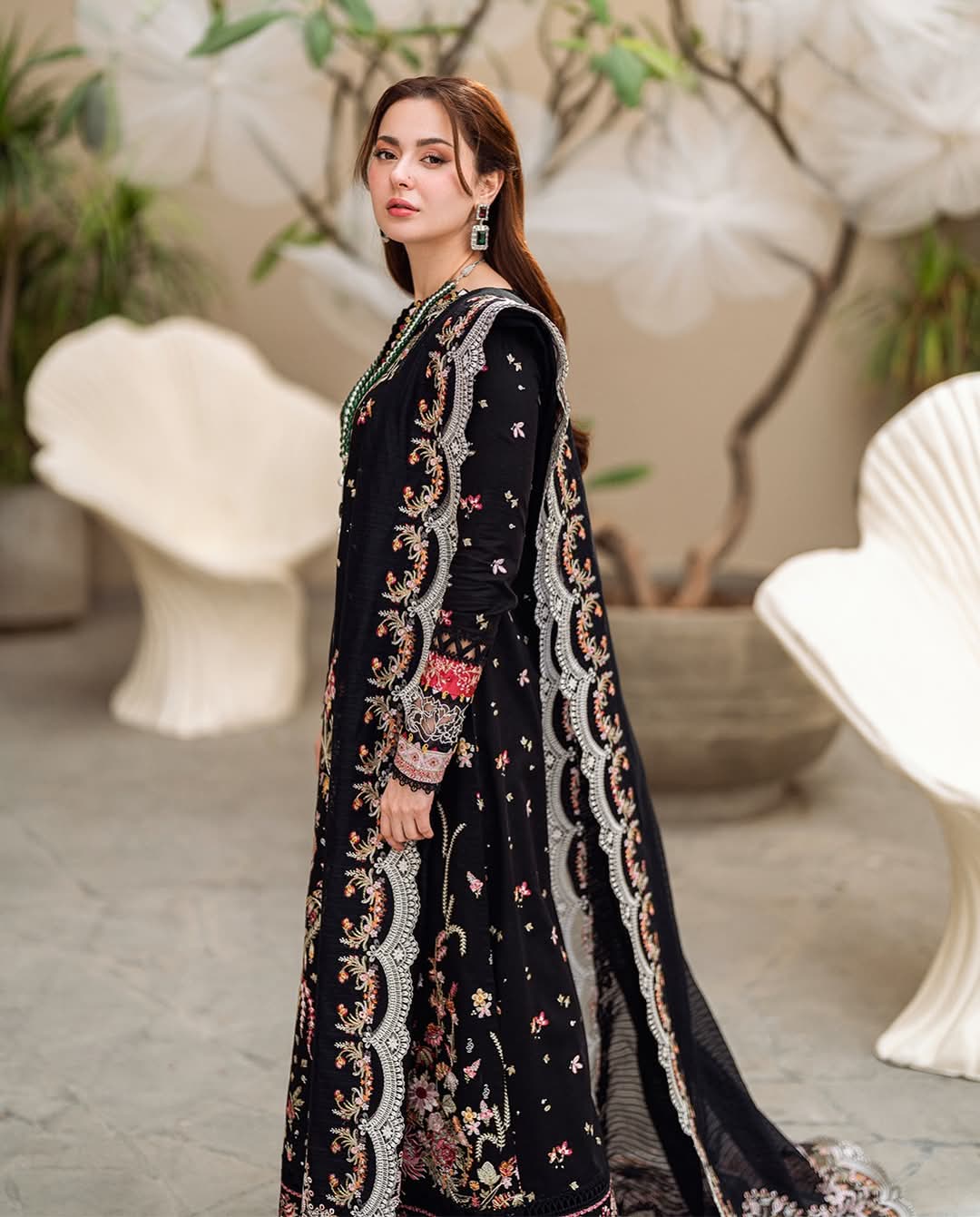 Qalamqar Luxury lawn 2025 Hit Code Hannah