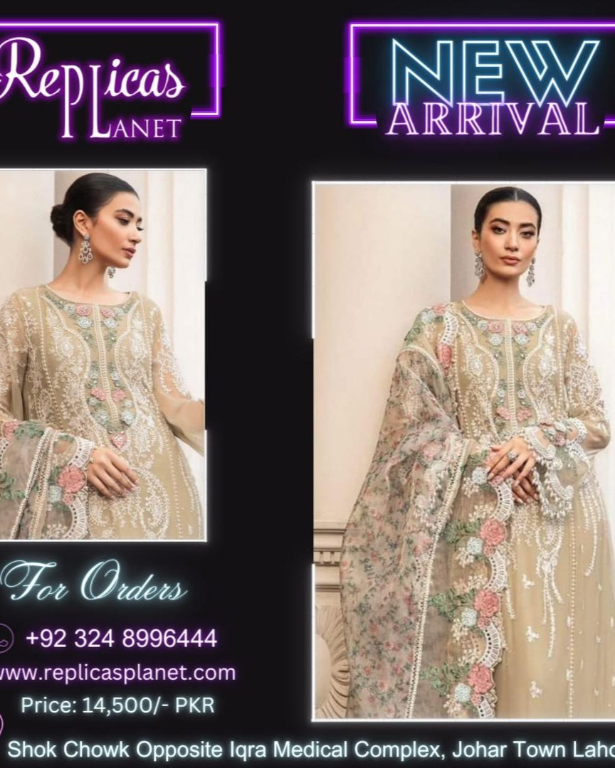 Mariab Luxury Silk Chiffon Collection 2023 Bd-01 Hit Code