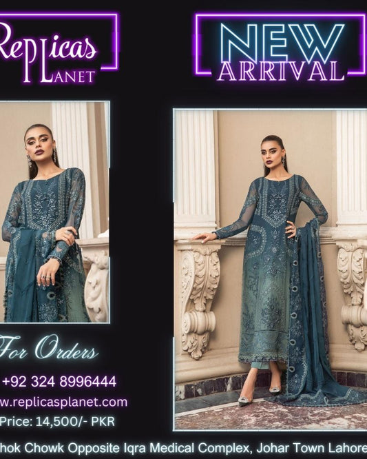 Mariab Luxury Silk Chiffon Collection 2023 Hit Code D2