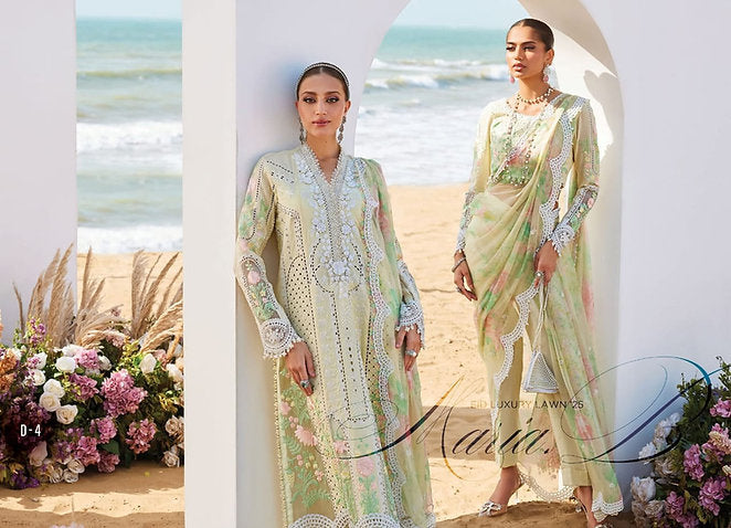 Mariab Luxury Lawn 2025 Eid ul Azha Hit Code D4
