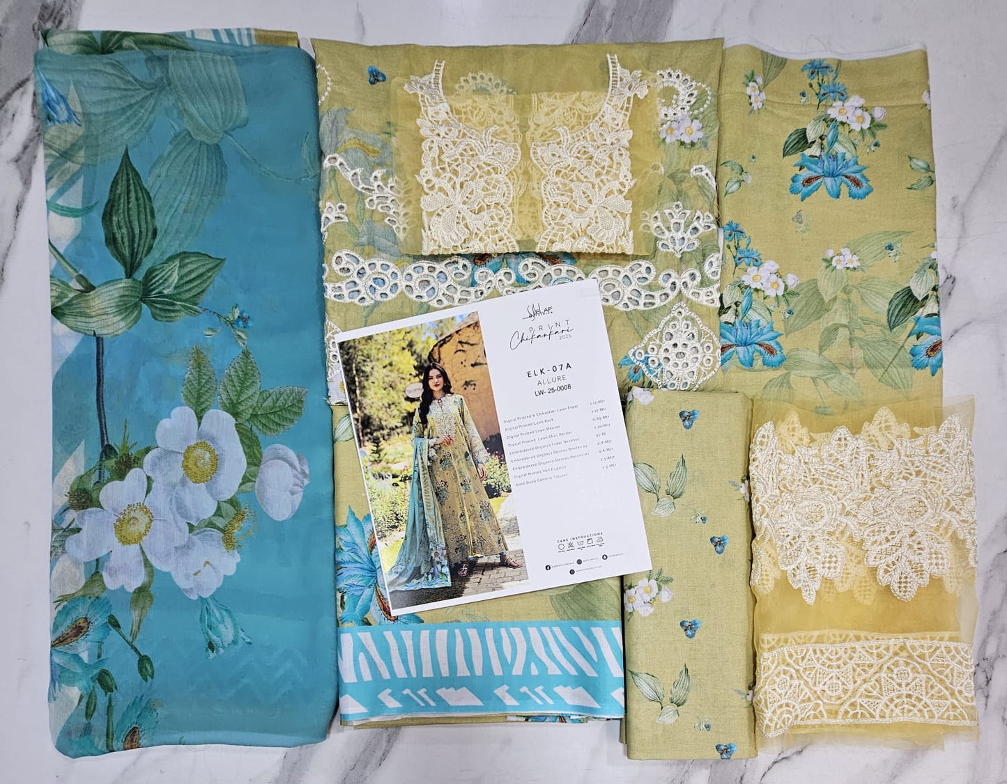Elaf Print Chikenkari Luxury Lawn 2025