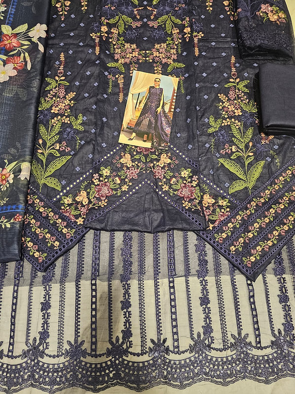 Mariab Eid ul azha Luxury Lawn Collection 2025 Hit Code D10
