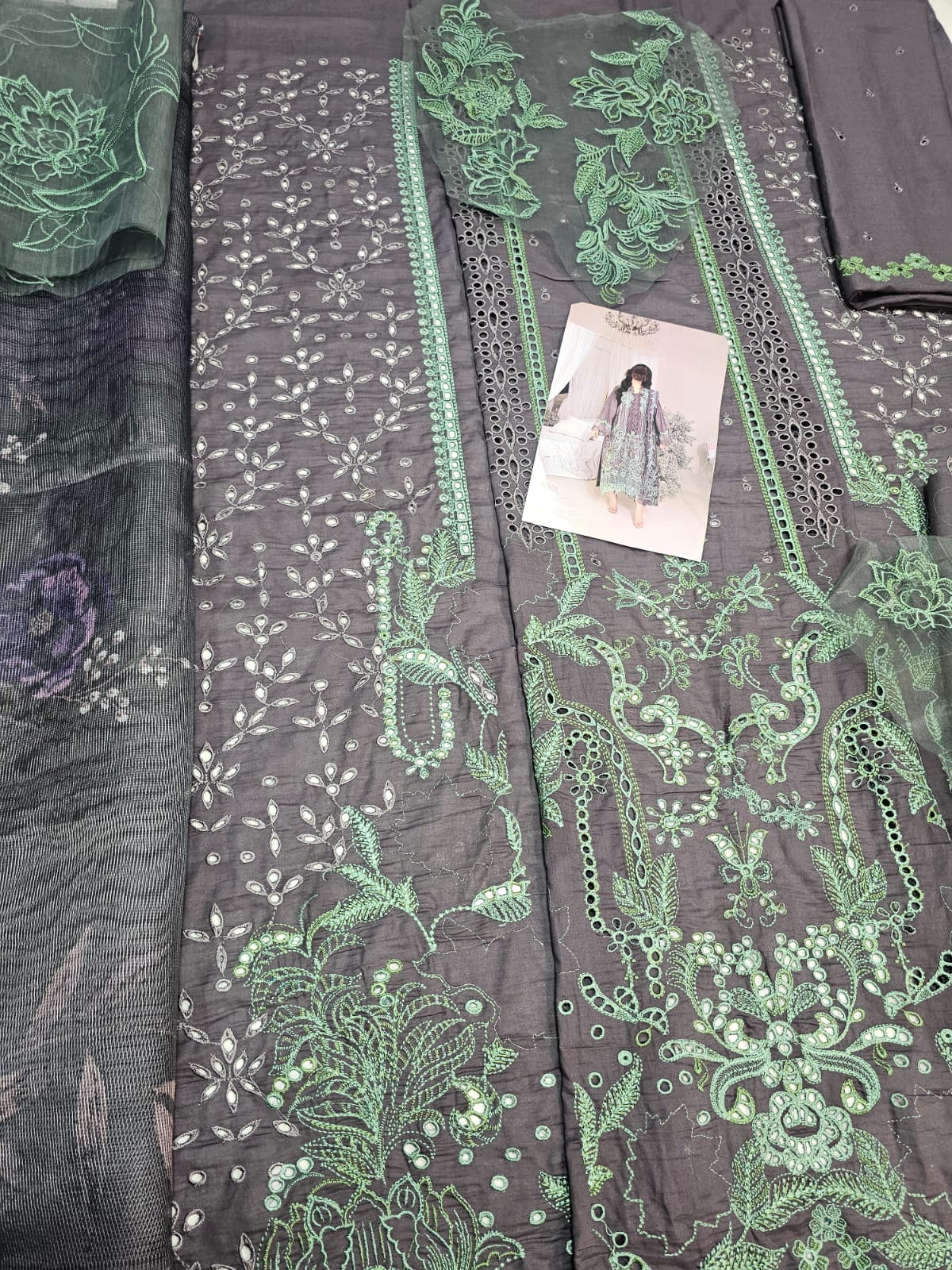 Sobia nazir Luxury Lawn 2025 Hit Code 3B Ele Grey