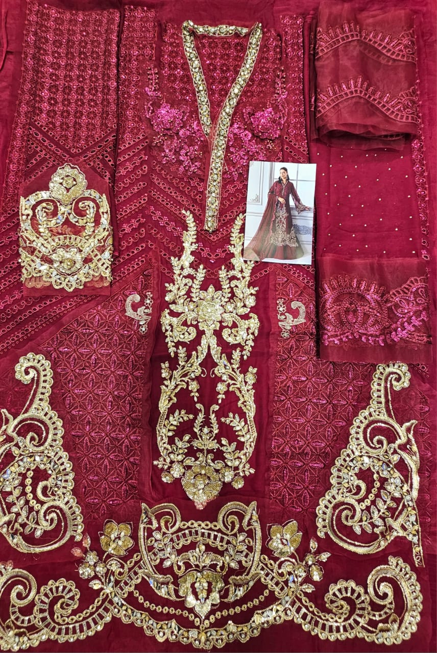 Mariab Luxury Chiffon Collection 2025 Hit Code D3